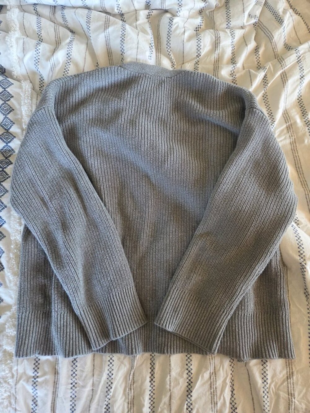 Hudson Jeans Gray Ribbed Button-Up Cardigan - Picture 2 of 5